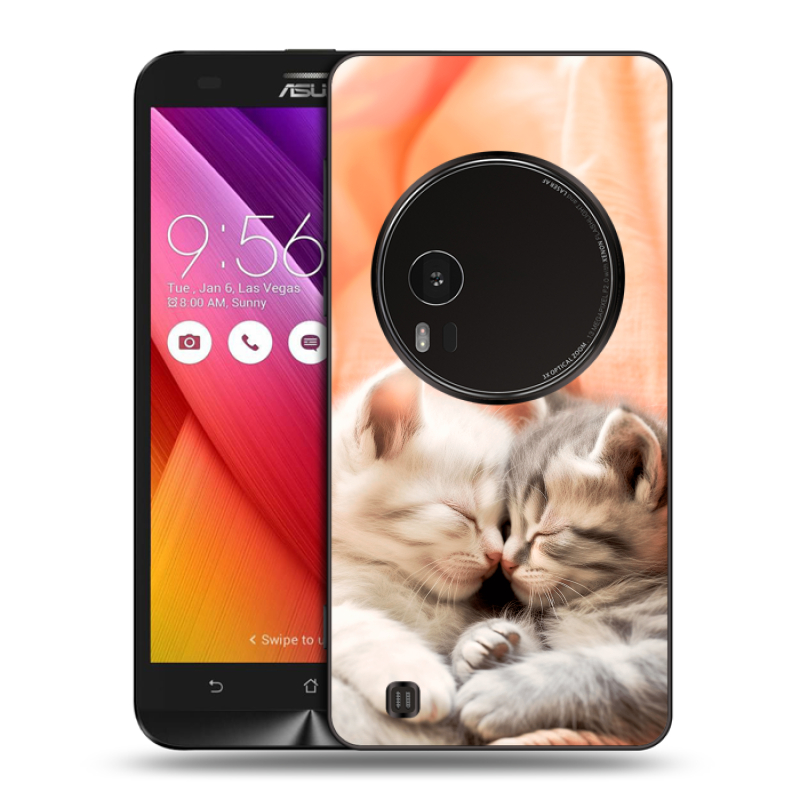 Силиконовый чехол на Asus Zenfone Zoom с принтом Котята Силиконовый чехол на Asus Zenfone Zoom с принтом Котята