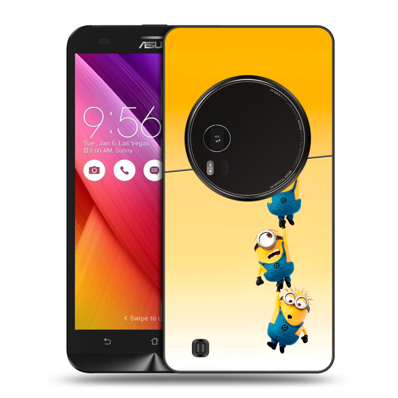 Силиконовый чехол на Asus Zenfone Zoom с принтом Миньоны Силиконовый чехол на Asus Zenfone Zoom с принтом Миньоны