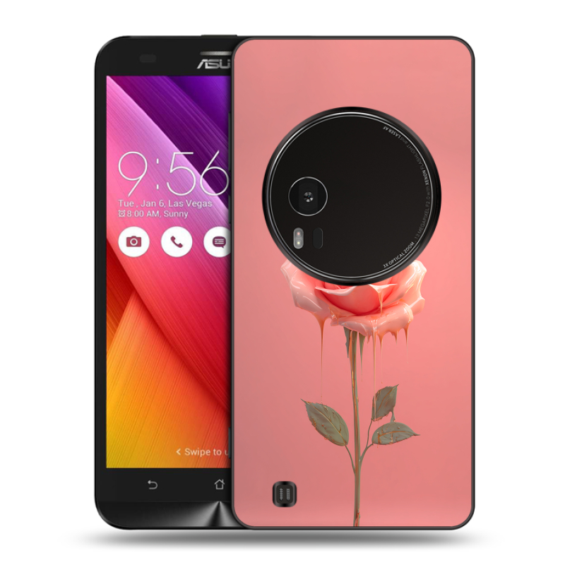 Силиконовый чехол на Asus Zenfone Zoom с принтом Розовая роза Силиконовый чехол на Asus Zenfone Zoom с принтом Розовая роза