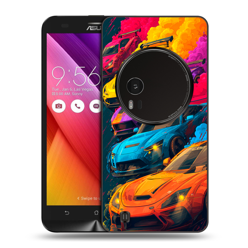 Силиконовый чехол на Asus Zenfone Zoom с принтом Тачки Силиконовый чехол на Asus Zenfone Zoom с принтом Тачки