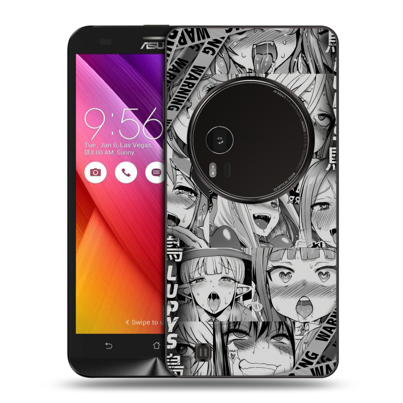 Силиконовый чехол на Asus Zenfone Zoom с принтом Ahegao Ахегао Аниме Силиконовый чехол на Asus Zenfone Zoom с принтом Ahegao Ахегао Аниме