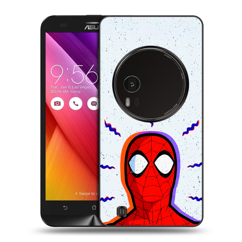 Силиконовый чехол на Asus Zenfone Zoom с принтом Spiderman Человек паук Силиконовый чехол на Asus Zenfone Zoom с принтом Spiderman Человек паук