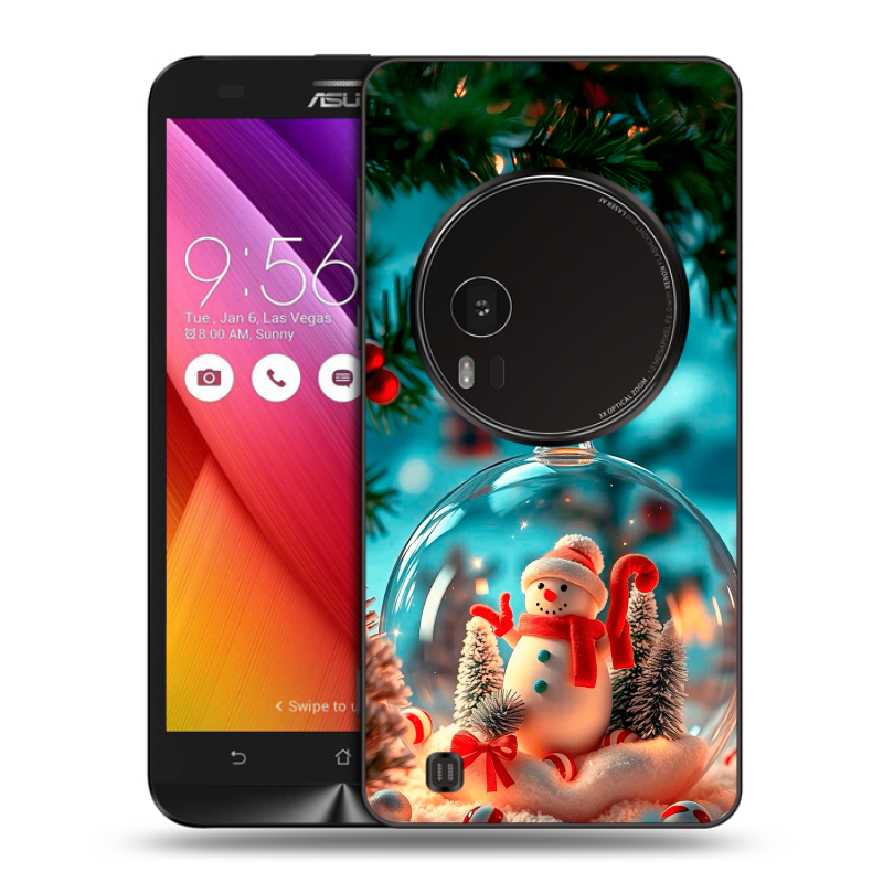 Силиконовый чехол на Asus Zenfone Zoom с принтом Новый год Силиконовый чехол на Asus Zenfone Zoom с принтом Новый год