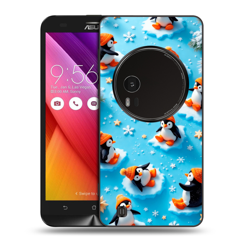 Силиконовый чехол на Asus Zenfone Zoom с принтом Новый год Силиконовый чехол на Asus Zenfone Zoom с принтом Новый год
