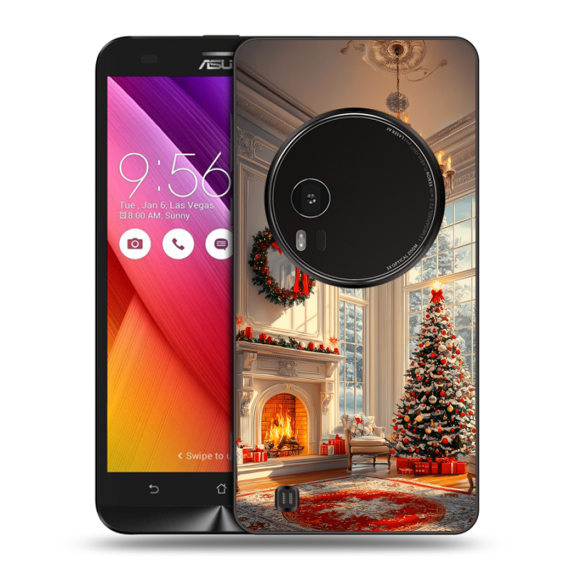 Силиконовый чехол на Asus Zenfone Zoom с принтом Новый год Силиконовый чехол на Asus Zenfone Zoom с принтом Новый год