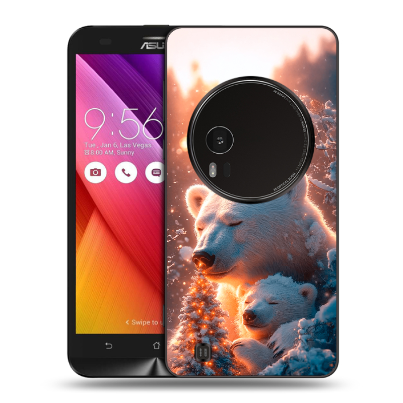 Силиконовый чехол на Asus Zenfone Zoom с принтом Новый год Силиконовый чехол на Asus Zenfone Zoom с принтом Новый год