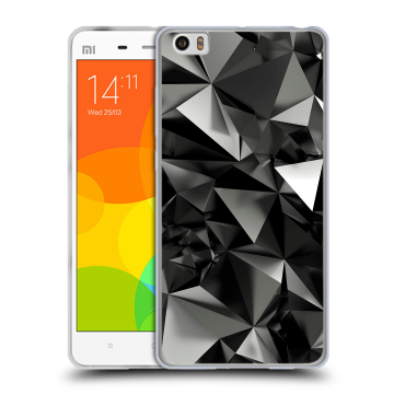 Силиконовый чехол на Xiaomi Mi Note с принтом Черные кристаллы Силиконовый чехол на Xiaomi Mi Note с принтом Черные кристаллы