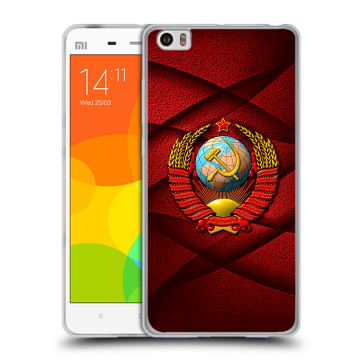 Силиконовый чехол на Xiaomi Mi Note с принтом Герб СССР Силиконовый чехол на Xiaomi Mi Note с принтом Герб СССР