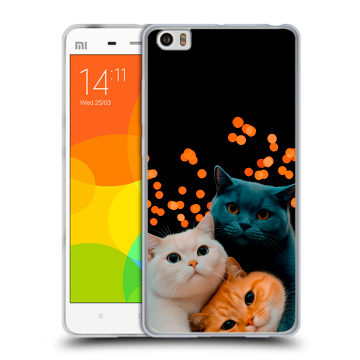 Силиконовый чехол на Xiaomi Mi Note с принтом Кошки