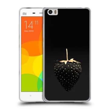Силиконовый чехол на Xiaomi Mi Note с принтом Черная клубника