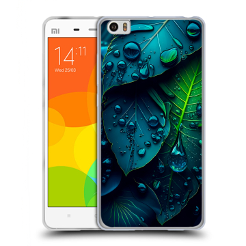 Силиконовый чехол на Xiaomi Mi Note с принтом Листья