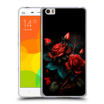 Силиконовый чехол на Xiaomi Mi Note с принтом Розы красные Силиконовый чехол на Xiaomi Mi Note с принтом Розы красные