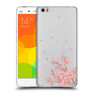 Силиконовый чехол на Xiaomi Mi Note с принтом Ветка сакуры Силиконовый чехол на Xiaomi Mi Note с принтом Ветка сакуры