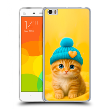 Силиконовый чехол на Xiaomi Mi Note с принтом Котенок в шапке Силиконовый чехол на Xiaomi Mi Note с принтом Котенок в шапке