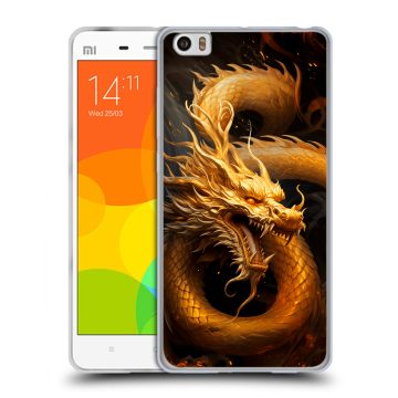 Силиконовый чехол на Xiaomi Mi Note с принтом Золотой дракон Силиконовый чехол на Xiaomi Mi Note с принтом Золотой дракон