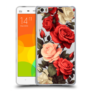 Силиконовый чехол на Xiaomi Mi Note с принтом Розы Силиконовый чехол на Xiaomi Mi Note с принтом Розы