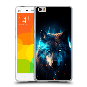 Силиконовый чехол на Xiaomi Mi Note с принтом Волк ночной Силиконовый чехол на Xiaomi Mi Note с принтом Волк ночной