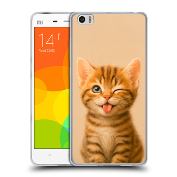 Силиконовый чехол на Xiaomi Mi Note с принтом котенок Силиконовый чехол на Xiaomi Mi Note с принтом котенок