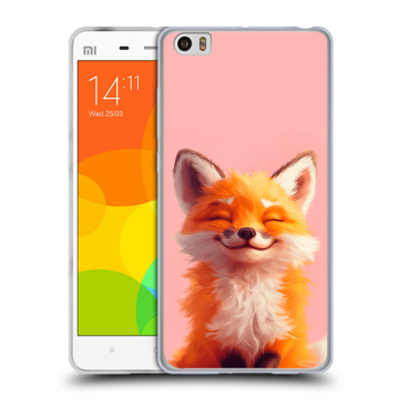 Силиконовый чехол на Xiaomi Mi Note с принтом милая лиса Силиконовый чехол на Xiaomi Mi Note с принтом милая лиса