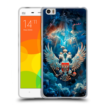 Силиконовый чехол на Xiaomi Mi Note с принтом Герб флаг России Силиконовый чехол на Xiaomi Mi Note с принтом Герб флаг России