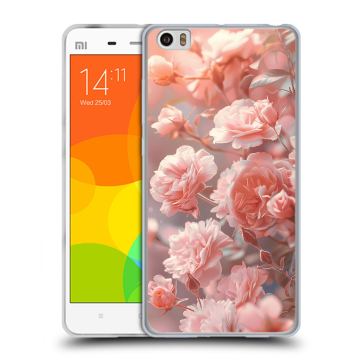 Силиконовый чехол на Xiaomi Mi Note с принтом Розовые розы Силиконовый чехол на Xiaomi Mi Note с принтом Розовые розы