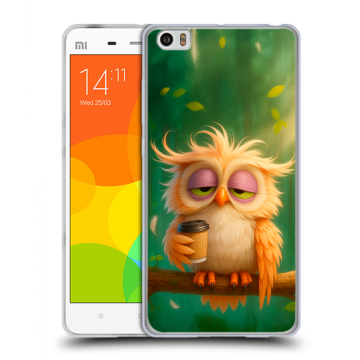 Силиконовый чехол на Xiaomi Mi Note с принтом сова Силиконовый чехол на Xiaomi Mi Note с принтом сова