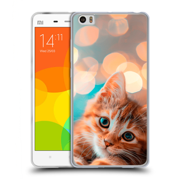 Силиконовый чехол на Xiaomi Mi Note с принтом котик Силиконовый чехол на Xiaomi Mi Note с принтом котик