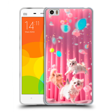 Силиконовый чехол на Xiaomi Mi Note с принтом милые котики Силиконовый чехол на Xiaomi Mi Note с принтом милые котики