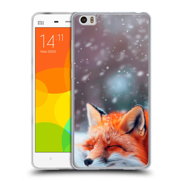 Силиконовый чехол на Xiaomi Mi Note с принтом лиса Силиконовый чехол на Xiaomi Mi Note с принтом лиса