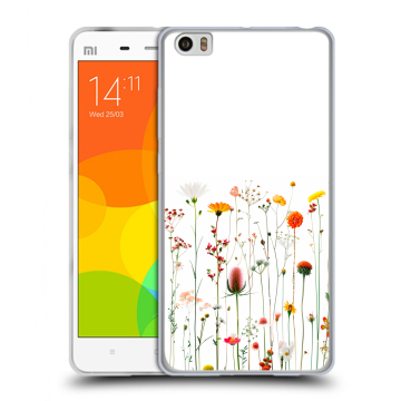Силиконовый чехол на Xiaomi Mi Note с принтом цветы Силиконовый чехол на Xiaomi Mi Note с принтом цветы