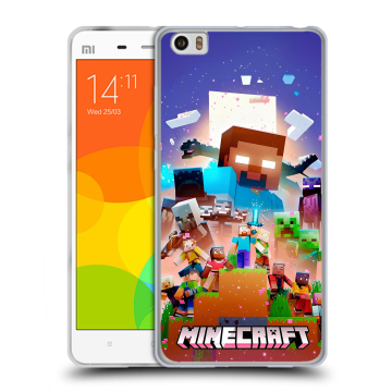 Силиконовый чехол на Xiaomi Mi Note с принтом Майнкрафт Minecraft Силиконовый чехол на Xiaomi Mi Note с принтом Майнкрафт Minecraft