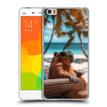 Силиконовый чехол на Xiaomi Mi Note с принтом Капибара Силиконовый чехол на Xiaomi Mi Note с принтом Капибара