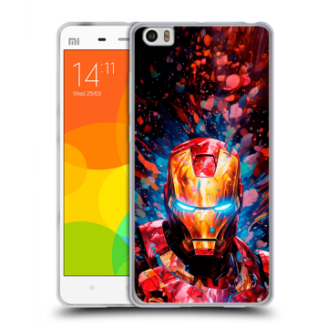Силиконовый чехол на Xiaomi Mi Note с принтом Железный человек Ironman Силиконовый чехол на Xiaomi Mi Note с принтом Железный человек Ironman