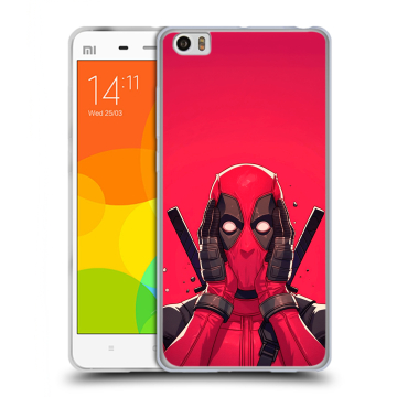 Силиконовый чехол на Xiaomi Mi Note с принтом Дедпул Deadpool Силиконовый чехол на Xiaomi Mi Note с принтом Дедпул Deadpool