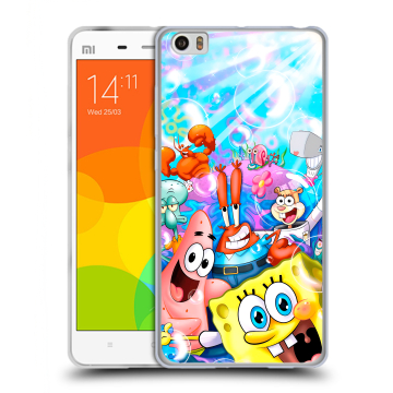 Силиконовый чехол на Xiaomi Mi Note с принтом спанчбоб спанч боб Силиконовый чехол на Xiaomi Mi Note с принтом спанчбоб спанч боб