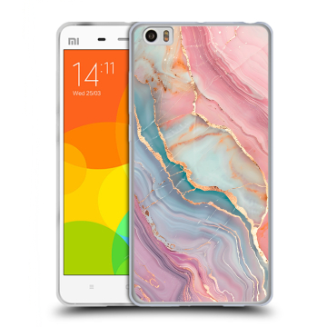 Силиконовый чехол на Xiaomi Mi Note с принтом розовый мрамор Силиконовый чехол на Xiaomi Mi Note с принтом розовый мрамор