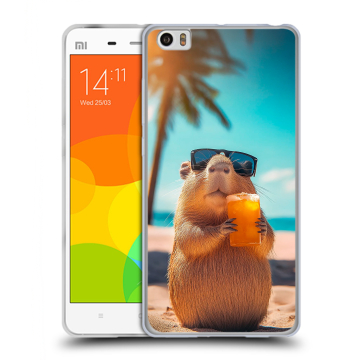 Силиконовый чехол на Xiaomi Mi Note с принтом Капибара Силиконовый чехол на Xiaomi Mi Note с принтом Капибара
