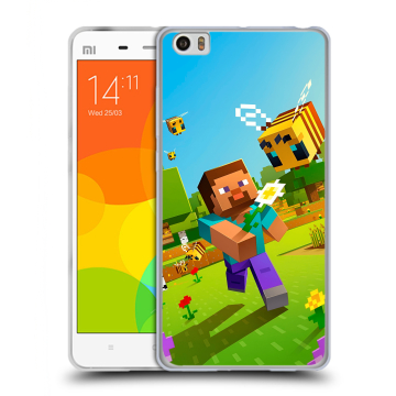 Силиконовый чехол на Xiaomi Mi Note с принтом Майнкрафт Minecraft Силиконовый чехол на Xiaomi Mi Note с принтом Майнкрафт Minecraft