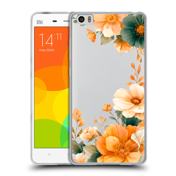 Силиконовый чехол на Xiaomi Mi Note с принтом Цветы принт Силиконовый чехол на Xiaomi Mi Note с принтом Цветы принт