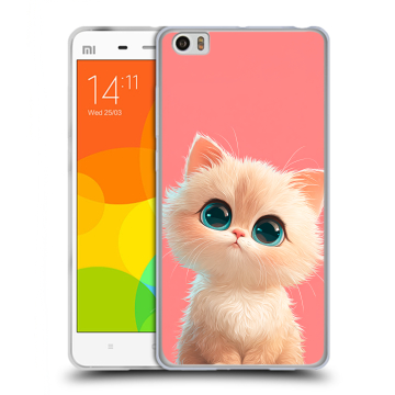Силиконовый чехол на Xiaomi Mi Note с принтом Розовый котенок Силиконовый чехол на Xiaomi Mi Note с принтом Розовый котенок