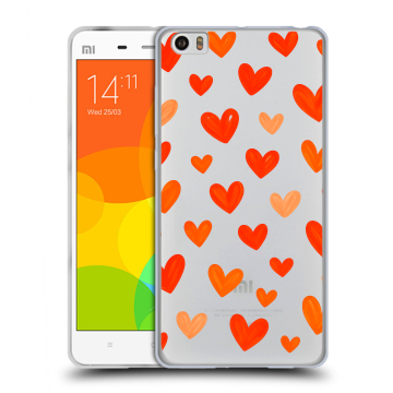 Силиконовый чехол на Xiaomi Mi Note с принтом Сердечки Силиконовый чехол на Xiaomi Mi Note с принтом Сердечки