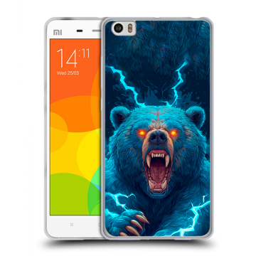 Силиконовый чехол на Xiaomi Mi Note с принтом Медведь Силиконовый чехол на Xiaomi Mi Note с принтом Медведь