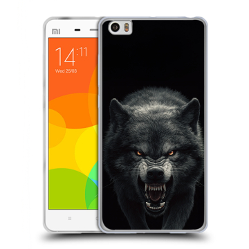 Силиконовый чехол на Xiaomi Mi Note с принтом Волк Силиконовый чехол на Xiaomi Mi Note с принтом Волк