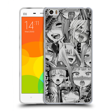 Силиконовый чехол на Xiaomi Mi Note с принтом Ahegao Ахегао Аниме