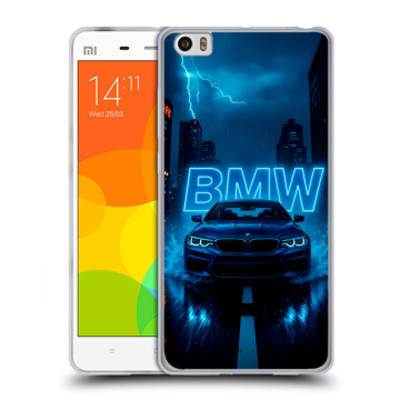Силиконовый чехол на Xiaomi Mi Note с принтом BMW БМВ Силиконовый чехол на Xiaomi Mi Note с принтом BMW БМВ