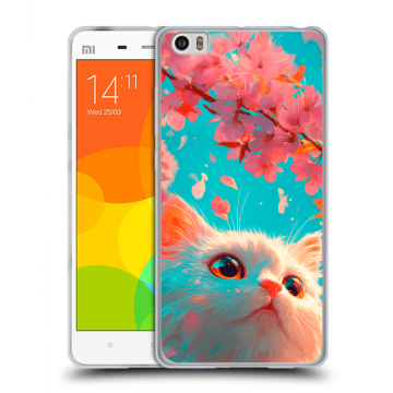 Силиконовый чехол на Xiaomi Mi Note с принтом Красивый кот