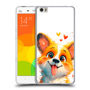 Силиконовый чехол на Xiaomi Mi Note с принтом корги Силиконовый чехол на Xiaomi Mi Note с принтом корги