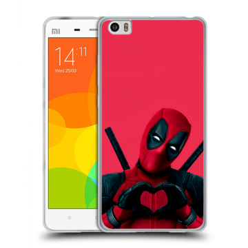 Силиконовый чехол на Xiaomi Mi Note с принтом Дедпул Deadpool Силиконовый чехол на Xiaomi Mi Note с принтом Дедпул Deadpool