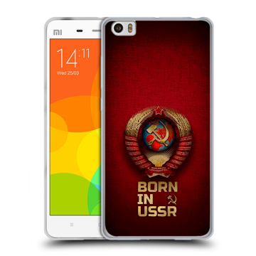 Силиконовый чехол на Xiaomi Mi Note с принтом Флаг Герб СССР