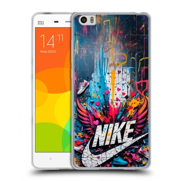 Силиконовый чехол на Xiaomi Mi Note с принтом Nike Найк Силиконовый чехол на Xiaomi Mi Note с принтом Nike Найк